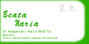 beata maria business card